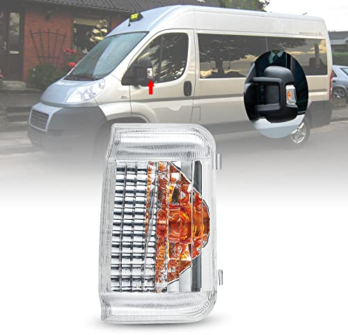 Seitenblinker Außenspiegel Spiegel Blinker für Citroen Jumper 04/2006-UP FIAT Ducato (250) 2006-U PEUGEOT Boxer 2006-UP rechts single Klar Linse KEIN HABEN W16W R:71748255;6325H4