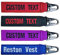 Brillian Personalisierte Schlüsselanhänger, benutzerdefinierte Gepäck Stickerei Tags, Zubehör Anzug für Reiserucksack Koffer Gürtel, Black, red, Blue, Orange, 18 x 3cm