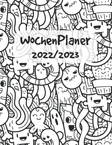 Wochenplaner Oktober 2022 - Dezember 2023 - Crazy Monster Doodle zum Ausmalen + EXTRA Comic Book / Storyboard Seiten: Soft Cover - 15 Monate ... oder Beruf 8,5 x 11 Zoll (21.59 x 27.94 cm)
