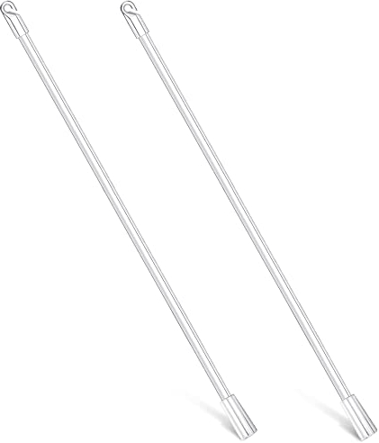 12 Zoll 2 Stück Jalousien Ersatzteile Vertikaler Jalousienöffner Klarer Fensterrollo Zauberstab Jalousienstange mit Haken und Griff Jalousien Öffner Zubehör Jalousie Kontrollgriff Stick