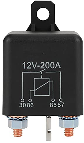 RL/180 Hochstrom-Starter-Schaltrelais, 12 V, 200 A, Trennrelais Zweitbatterie Normal geöffnet, Schwerlast-LKW, Ein-/Aus-Leistungsrelais, Split-Ladeschütz, Ersatz mit Klemmen
