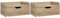 HOMCOM Lot de 2 Tables de Chevet murales Tables de Nuit suspendues - tiroir Coulissant, Plateau - en Panneaux de Particules dim. 40L x 30l x 19,5H cm Naturel