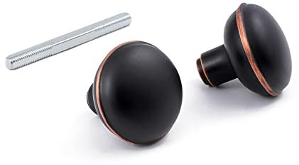 newliplace Vintage Style Door Knob Set with Spindle, Antique Door Knobs Replacement Set for Interior Doors, Oil Rubbed Bronze
