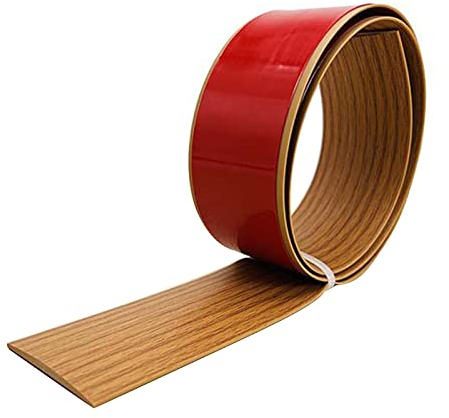 Übergangsprofil Selbstklebend, 5cm Vinyl Boden Abdeckleiste Übergangsleiste Ausgleichsprofil Böden Übergangsschiene Bodenprofil zum Kleben für Fliesen Laminat & Parkett, Türschwelle (Gelbe Eiche,1M)