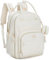 BabbleRoo Wickeltasche Rucksack aus veganem Leder – wasserdicht, große Kapazität, 17 Taschen, mit Wickelauflage, Schnullerhalter & Kinderwagengurten – für Mama & Papa