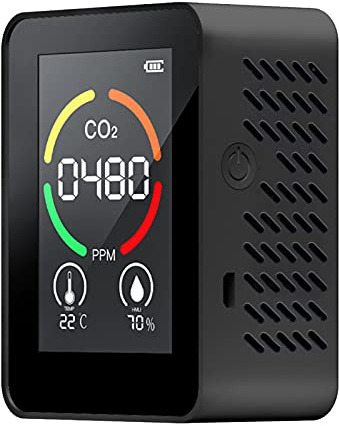 Sunydog 3 in 1 Kohlendioxid-Detektor Luftqualitätsmonitor Temperatur Luftfeuchtigkeit Luftanalysator für CO2 Digitales CO2-Messgerät für Home Office
