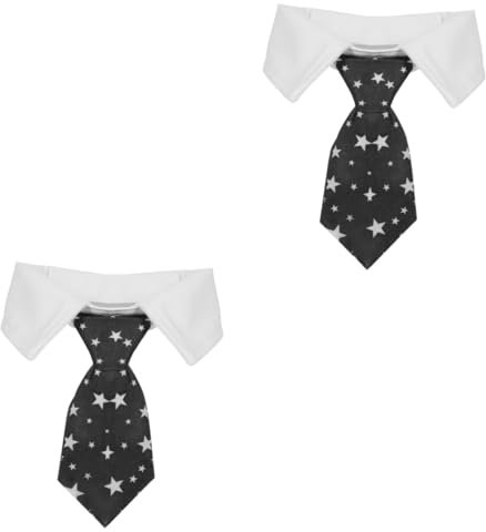 POPETPOP 2St Haustier Krawatte kleine Hunde-Outfits Hund Krawatte kostüm Haustier-Krawatte pet Supplies haustierbedarf Krawatte für Haustiere Haustierkrawatte falsches Halsband binden Schal