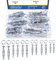 Glarks 47Pcs O-shaped Hollow Wall Anchors Set, 6 Sizes Hollow Door Anchors Expansion Nuts for Hollow Wall Metal Sheet Plastic Sheet