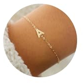 TINGN Armband Damen Gold, 18K Gold Vergoldete Armband Damen Gold Armband mit Buchstaben A Armband Personalisiert Armband Armkette Damen Gold Schmuck Geschenke für Frauen Teenager Mädchen Armband
