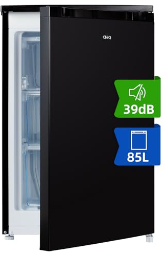 CHiQ CSD90D4DU Upright Freezer 85L, Single Door, Reversible, Undercounter, Black