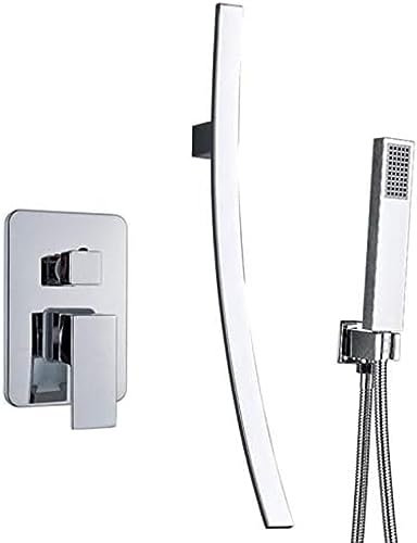 Chrom-Badewannen-Wasserhahn, Mischer, Waschtischarmatur Mit Sprühgerät, Handbrause, Langer Auslauf, Badewanne, Badezimmer-Wasserhahn, Warm- Und Kaltwassermischer