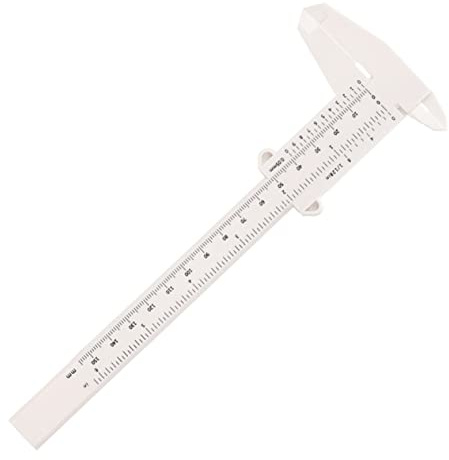 Healeved Calibro per Misurare le Sopracciglia 150mm in Plastica, Strumento Portatile per Misurazione Precisa delle Sopracciglia Bianco