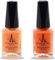 (2Pcs Set) Henna Infused Halal Nail Polish Permeable Nail Polish Vegan Long lasting Nail polish (Sunset, Amber)