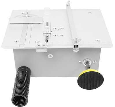 banborba Mini Tischkreissäge mit 4 Sägeblättern, 5000RPM Holzbearbeitung Elektrische Tischkreissäge Tischsäge 0,1-20mm Sägeblatt Höhenverstellbarer, Tragbare Präzisions Table Saw Für Schneiden, DIY
