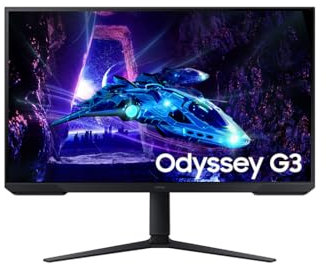 Samsung LS27DG300EUXEN - Monitor Gaming Odyssey G3 de 32 Full HD (1920 x 1080, 16:9, 180Hz, 1ms, Panel IPS, AMD FreeSync, Modo Eye Saver, Flicker Free), Negro, Versión 2024