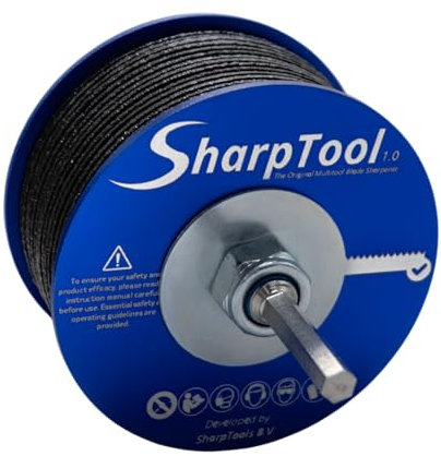 SharpTool 1.0 Afilador de Hojas Multiherramienta – Accesorio para Herramienta Multifunción para Afilar Hojas de Sierra de Inmersión – Afilador de Hojas para Taladro – 35 mm
