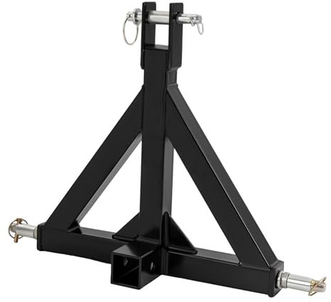 Anhängerkupplung Traktor Ackerschiene Zubehör Zugmaul Anhänger Zugmaul Traktor für Anhänger & Bauernhofgeräte 3-Punkt-System Abschleppstange Anhängerkupplung, Schwarz