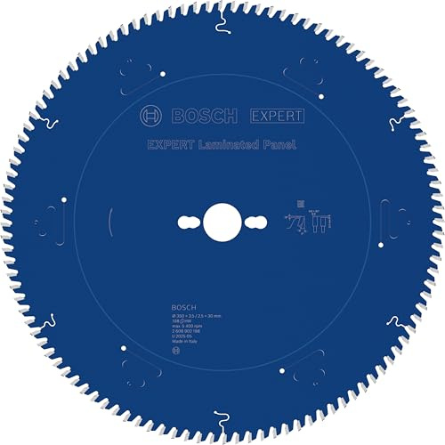 Bosch 1x EXPERT Laminated Panel Circ Saw Blade | for Plastic coated boards, Ø 350 mm, Professional Accessory Table Corded Circular Saw, Stationary Table Saw