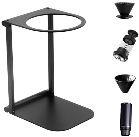 Zayin Travel Coffee Maker Stand, Portable & Foldable Espresso Machine Stand | , Office coffee stand with base, Suitable for Office Home and Camping, Black