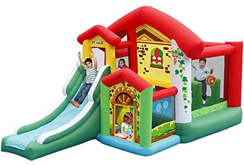 Inflatable castles, Inflatable Bounce House Jump And Slide Bouncer Play Bouncy Castle with Foldable Sunroof
