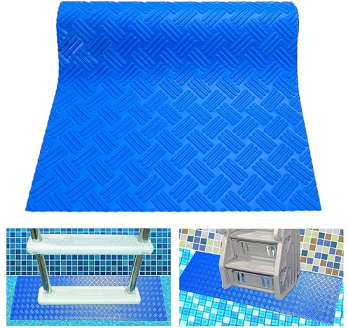 Bekeify 40 × 90 CM Tapis Antidérapant Piscine Tapis de Protection pour Échelle de Piscine pour Piscines Hors Sol Marches Escaliers Échelles