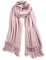 Neverless Strickschal mit Fransen einfarbig lang XXL Wollschal Oversized Winterschal Herren Damen Unisex rosa unisize