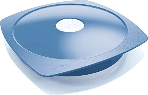 Maped Picnik - Assiette pour Adulte avec Couvercle Étanche - Compatible Micro-Ondes et Lave-Vaisselle - en Plastique Sans BPA - 900ml - Bleu