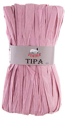 50g / 80m Tipa Raffia Geschenkband Papierschnur Papiergarn Papierband Farbwahl, Farbe:58 mittelrosa