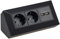 Eck-Steckdose Aufbaumontage Schuko, für Küche, Büro, Werkstatt. Steckdosenleiste ideal für Küchen-Arbeitsplatte, Aufbausteckdose oder Unterbausteckdose - ohne Kabel (2 schuko, 2 USB schwarz)