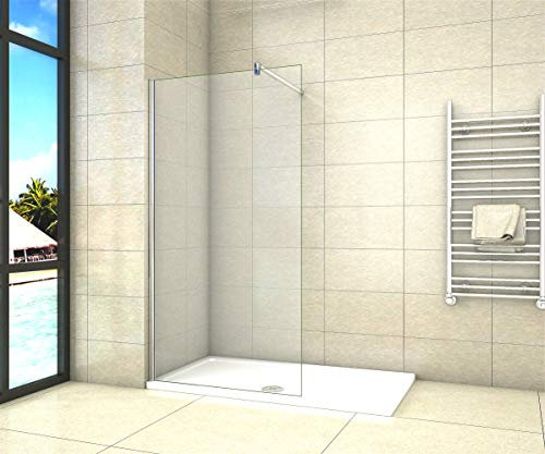 Aica Sanitär Duschwand Walk In Dusche 150cm Duschabtrennung 10mm NANO Glas Duschtrennwand 200cm Höhe