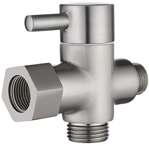 Tecmolog 3 Wege Umschaltventil 3/8-12/17 Toilette Adapter Messing Bidet Dusche Umschaltventil Nickel,DSF007DNA