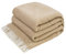 LYHome Merino Decke - Kuscheldecke Tagesdecke Sofa Wolldecke, Blanket Überwurfdecke Sofadecke Wohndecke, Flauschige Couchdecke Merinodecke, Flauschig Warm Plaid (140x200 cm | Beige mit Weiß Rauten)