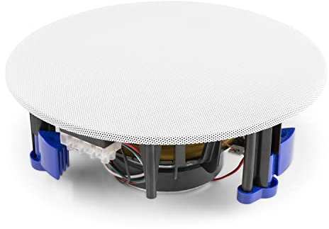 Power Dynamics NCSP8 Enceinte de Plafond 100V 8 40 Watts - Blanc, Grille Métallique, Haut-Parleur avec Système de Fixation Rapide, Idéal pour Installation Public Address
