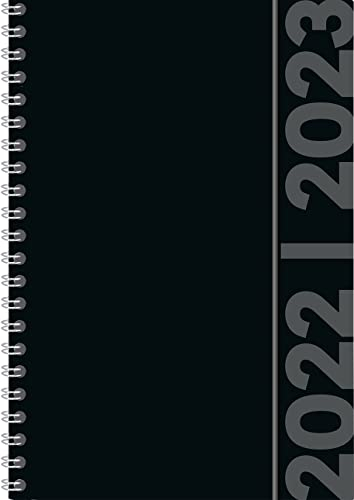 Collegetimer Black Label 2022/2023 - Schüler-Kalender A5 (15x21 cm) - schwarz - Ringbindung - Weekly - 224 Seiten - Terminplaner - Alpha Edition (Collegetimer A5 Ringbuch)