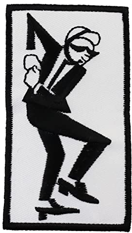 Freak Scene Aufnäher - SKA - Tänzer - Mann - schwarz-weiß - Patch