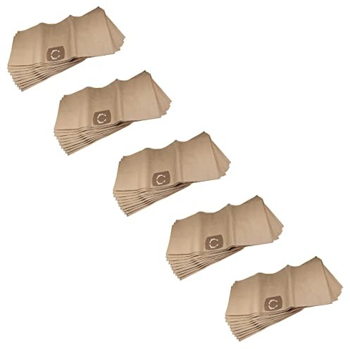vhbw 50x Staubbeutel Ersatz für Swirl VAC 130, K 222 (30 l), R 24, Uni 30 für Staubsauger - 33,1cm x 77,7cm beige
