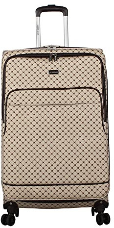 Steve Madden Designer-Gepäck, Noble Brown/Tan, 28 Inches, Leichte Tasche mit rollenden Spinnrädern