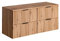 PIASKI ADEL Oak Meuble de lavabo double 120 cm avec plan de travail ou lavabo encastré Meuble de lavabo suspendu Meuble de salle de bain (avec plan de travail)