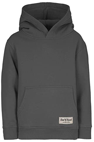 Band of Rascals Kinder Kapuzenpullover Plain aus Bio-Baumwolle, Dark-Grey, Gr. 134