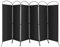 GIANTEX Séparateur à 4/6 panneaux, paravent pliable mural, séparé diviseur intérieur et extérieur pour la vie privée pour le bureau et l'hôpital, chambre (6 panneaux 331 x 188 cm, noir)