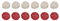 Uxcell Set of 12 Pcs Wicker Rattan Balls 2 Inch Rattan Decorative Balls for Centerpiece Bowls Vase Fillers Home Decor White,Red
