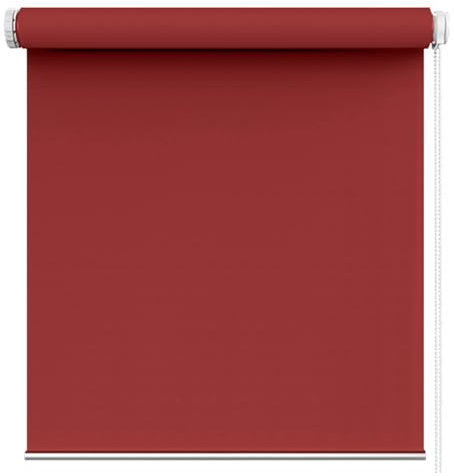 Doppelrollo Klemmfix ohne Bohren 65 x 120 cm Tag-Nacht-Rollo ohne Bohren, Bambusrollo Bambus Jalousie, Verdunklungsrollo ohne Bohren Klemmfix, für Alle Fenster ohne Bohren, Rot