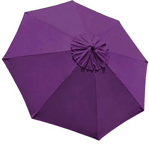 EliteShade USA Ersatzabdeckung für Terrassenschirm, 2,7 m, 8 Rippen, Marktschirm-Überdachung (nur Kanopie), Violett, 9FT, Modern