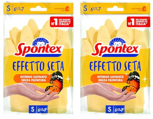 Spontex Guanti Effetto Seta Taglia S (Confezione da 2)