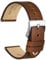 WOCCI 20mm Antikes Uhrenarmband für Herren, Sattelleder, Silberne Schnalle (Karamellbraun)