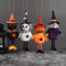 YUEMING 4 Stück Halloween Deko Wichtel, Hexen Hängende Plüsch Puppe Ornamente Kürbis Geist Schwarze Katze Anhänger für Halloween-Ferienhausdekoration, Partyzubehör