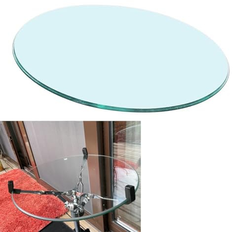 Glasplatte für Kaminofen und Tischplatte, Schutzplatte mit 8mm Sicherheitsglas, Funkenschutzplatte, Glasboden für Kamin, für Esstisch, Couchtisch, Gartentisch - Glasplatte ( Size : 90CM(36INCH) )