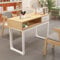 TT-YEC Large Professional Manicure Table with Double Storage And Drawers, Metal Frame Wooden Manicure Table, Salon Nail Technician Table Workstation, Original Wood/White,BL100CM