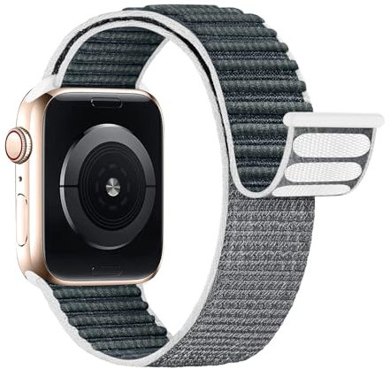 Lobnhot Nylon Sport Loop Kompatibel mit Apple Watch Armband 40mm 41mm 38mm 46mm 45mm 44mm 42mm Herren Damen, Verstellbarer Sport Armband Ersatz für iWatch Series 10 9 8 7 6 5 4 3 2 1 SE Muscheln