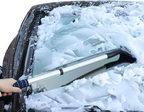 Pelle à neige légère et portable pour voiture avec manche rétractable pour dégivrer et décongeler